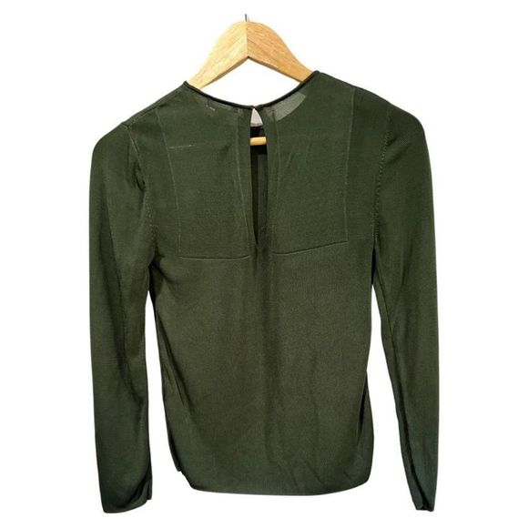 COS hunter green  rayon blouse size XS - Picture 5 of 8